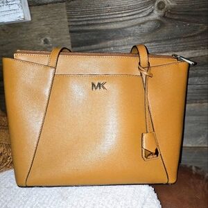 Michael Kors Tan Structured Leather Tote